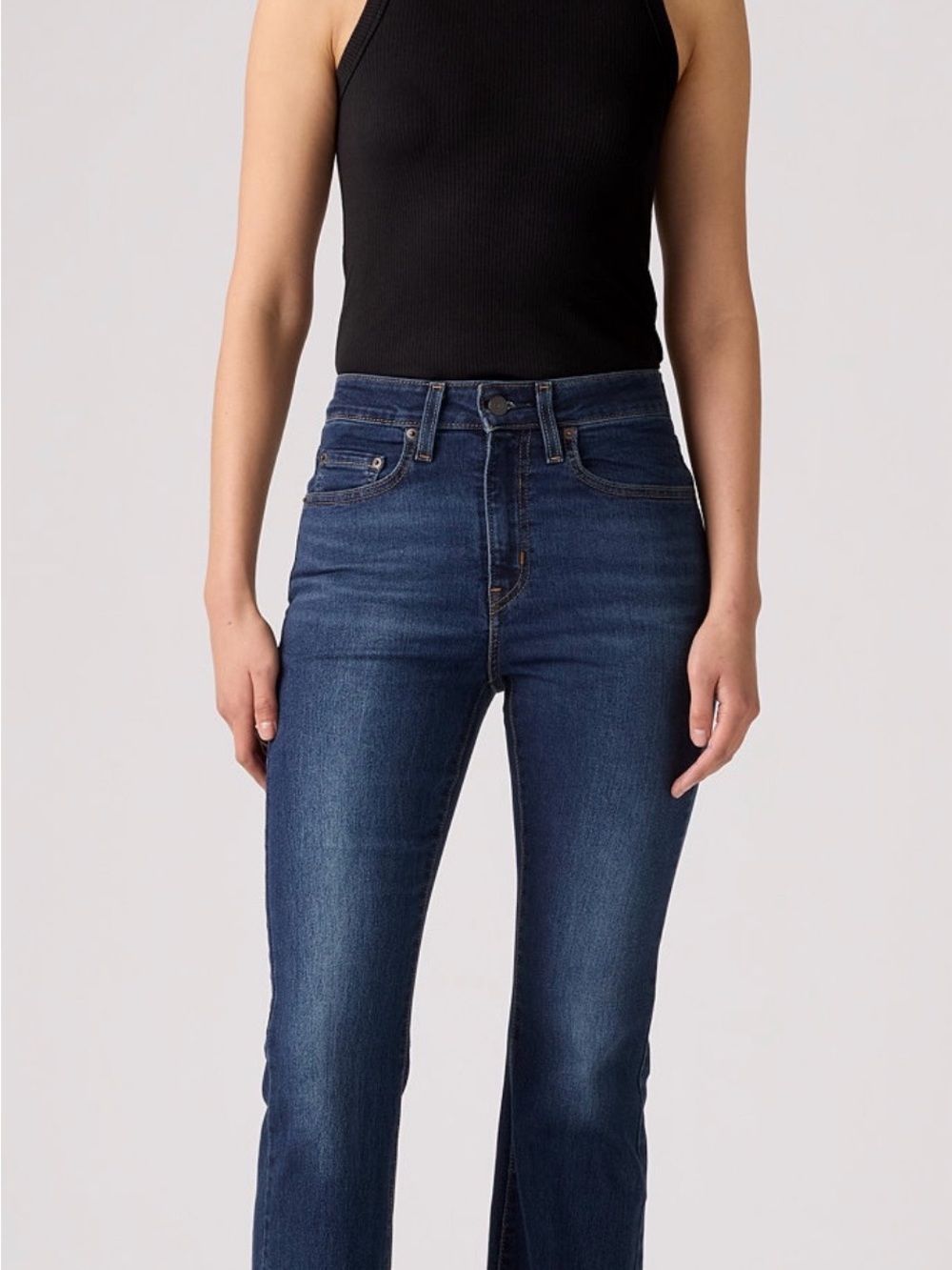 Levi's High-Rise Dark Blue Flare Jeans